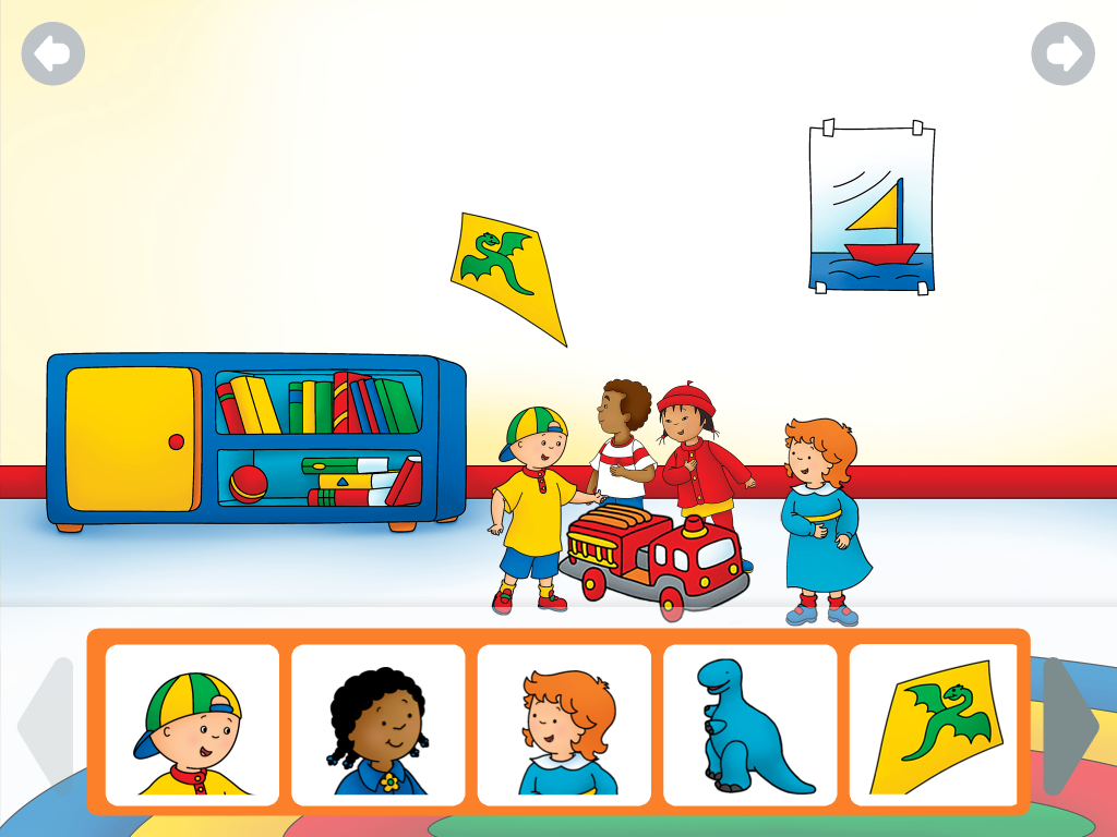 Caillou interactions livres enfants