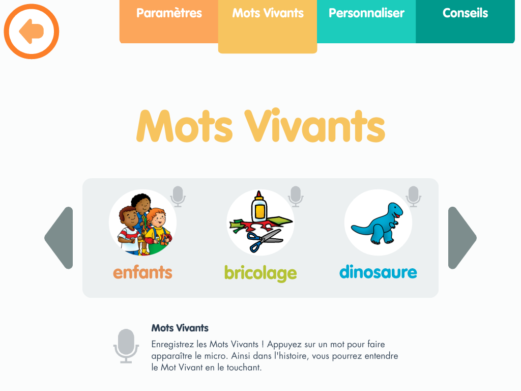 Caillou mots bricolage dinosaure